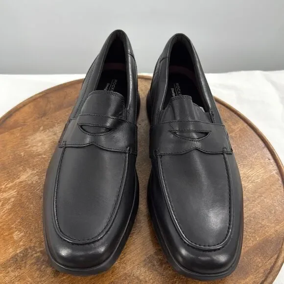 Rockport Shoes Mens 11 Black Leather Penny Loafer Slip On DresSports Comfort - Picture 3 of 11